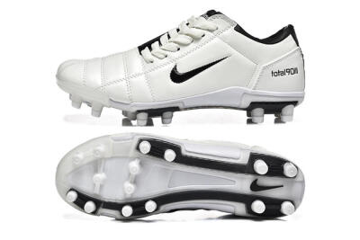 Men's Nike Air Zoom Total 90 III FG Firm Ground Low-Tops Football Boots - White/Black