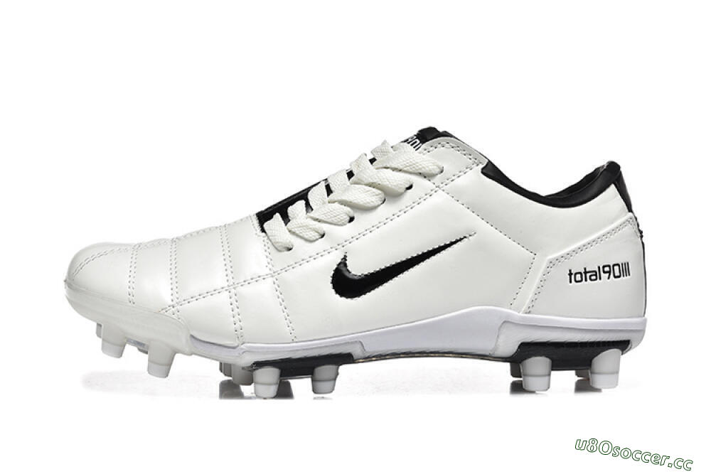 Men's Nike Air Zoom Total 90 III FG Firm Ground Low-Tops Football Boots - White/Black 0