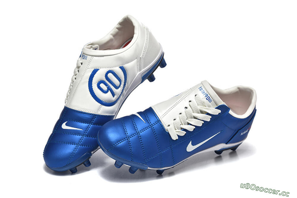Men's Nike Air Zoom Total 90 III FG Firm Ground Low-Tops Football Boots - Blue/White 6