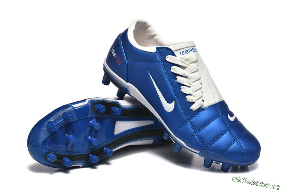 Men's Nike Air Zoom Total 90 III FG Firm Ground Low-Tops Football Boots - Blue/White 4