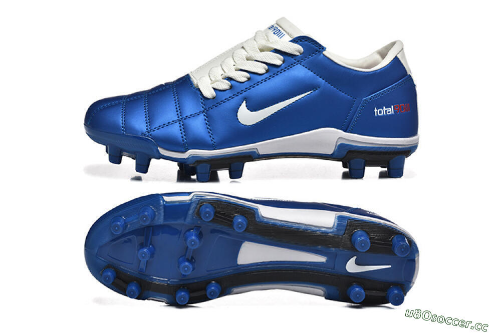 Men's Nike Air Zoom Total 90 III FG Firm Ground Low-Tops Football Boots - Blue/White 1