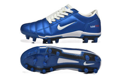 Men's Nike Air Zoom Total 90 III FG Firm Ground Low-Tops Football Boots - Blue/White