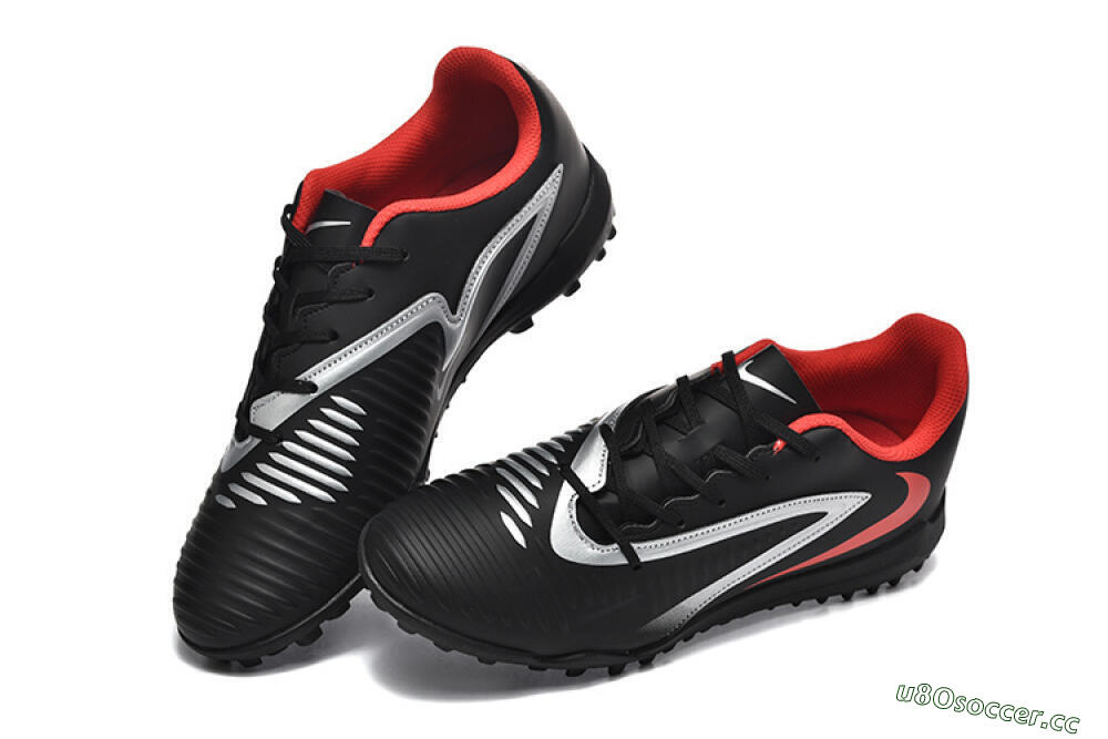 Men's Nike Phantom 6 Elite TF Artificial Turf Low-Tops Football Shoes - Blue/Silver/Red 6