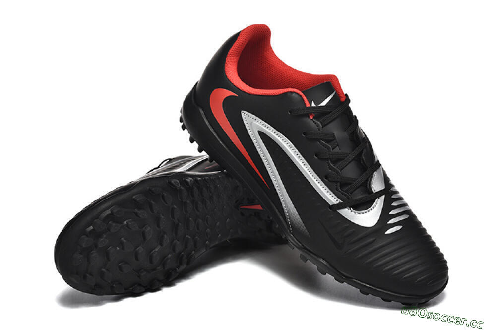 Men's Nike Phantom 6 Elite TF Artificial Turf Low-Tops Football Shoes - Blue/Silver/Red 4
