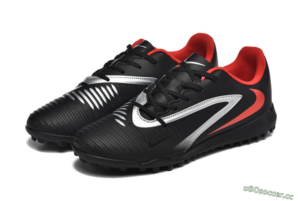 Men's Nike Phantom 6 Elite TF Artificial Turf Low-Tops Football Shoes - Blue/Silver/Red 5