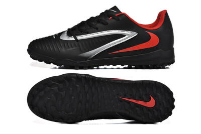 Men's Nike Phantom 6 Elite TF Artificial Turf Low-Tops Football Shoes - Blue/Silver/Red