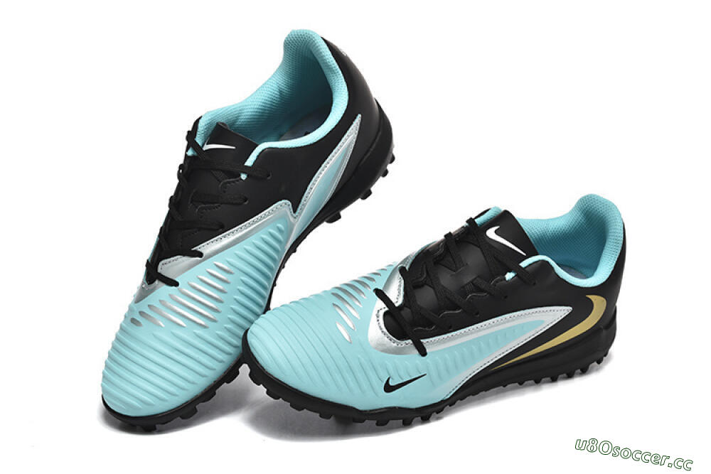 Men's Nike Phantom 6 Elite TF Artificial Turf Low-Tops Football Shoes - Jade/Silver/Black 6