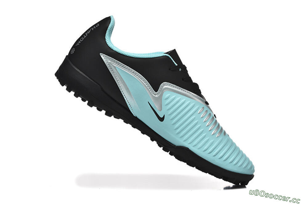 Men's Nike Phantom 6 Elite TF Artificial Turf Low-Tops Football Shoes - Jade/Silver/Black 7