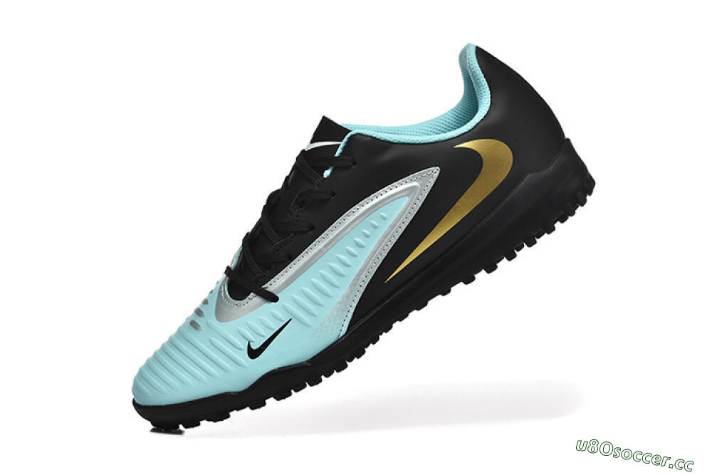 Men's Nike Phantom 6 Elite TF Artificial Turf Low-Tops Football Shoes - Jade/Silver/Black 8
