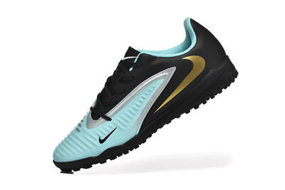 Men's Nike Phantom 6 Elite TF Artificial Turf Low-Tops Football Shoes - Jade/Silver/Black