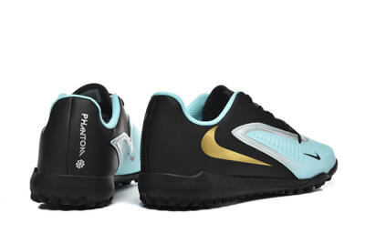 Men's Nike Phantom 6 Elite TF Artificial Turf Low-Tops Football Shoes - Jade/Silver/Black