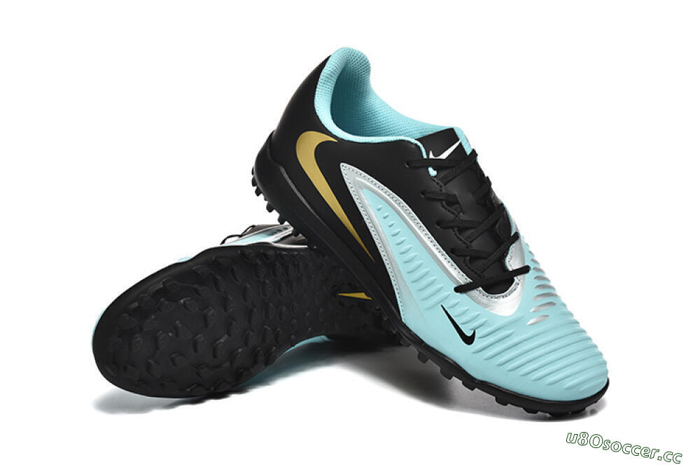 Men's Nike Phantom 6 Elite TF Artificial Turf Low-Tops Football Shoes - Jade/Silver/Black 4