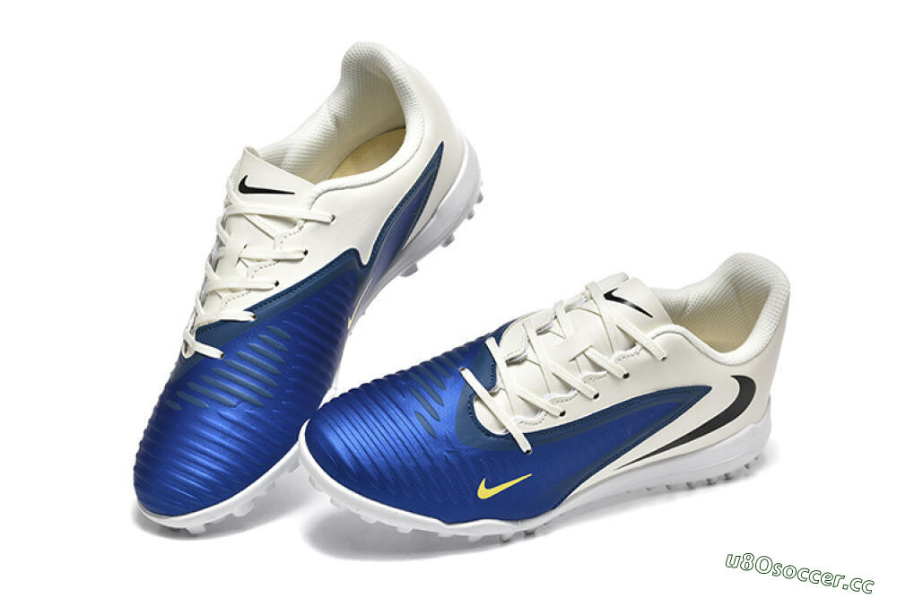 Men's Nike Phantom 6 Elite TF Artificial Turf Low-Tops Football Shoes - Blue/White/Black 6