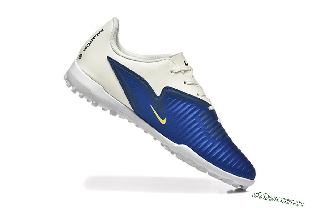 Men's Nike Phantom 6 Elite TF Artificial Turf Low-Tops Football Shoes - Blue/White/Black 7