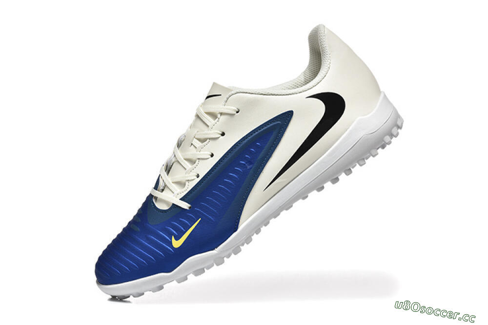 Men's Nike Phantom 6 Elite TF Artificial Turf Low-Tops Football Shoes - Blue/White/Black 8