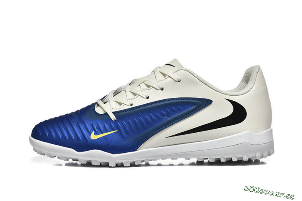 Men's Nike Phantom 6 Elite TF Artificial Turf Low-Tops Football Shoes - Blue/White/Black 0