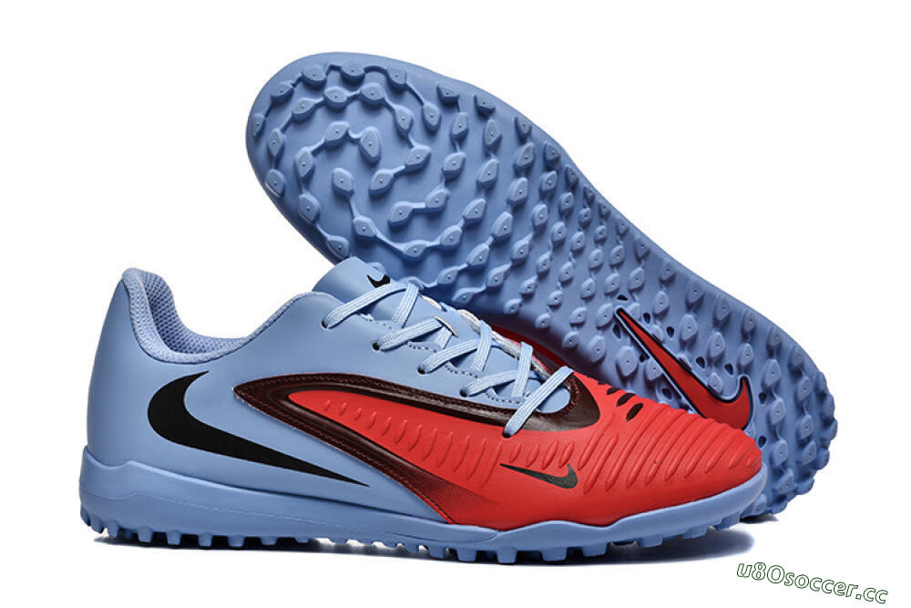 Men's Nike Phantom 6 Elite TF Artificial Turf Low-Tops Football Shoes - Red/Blue/Black 2