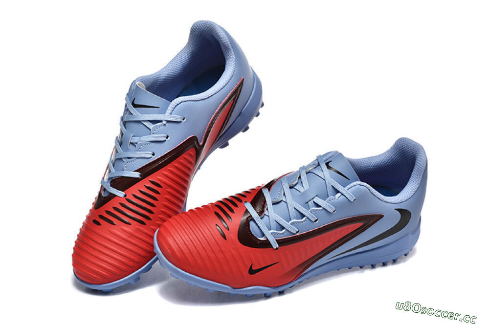 Men's Nike Phantom 6 Elite TF Artificial Turf Low-Tops Football Shoes - Red/Blue/Black 6