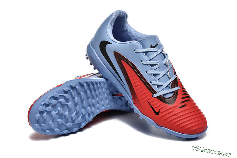 Men's Nike Phantom 6 Elite TF Artificial Turf Low-Tops Football Shoes - Red/Blue/Black 4