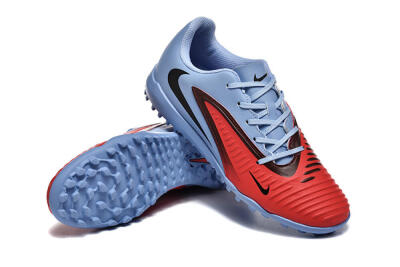 Men's Nike Phantom 6 Elite TF Artificial Turf Low-Tops Football Shoes - Red/Blue/Black