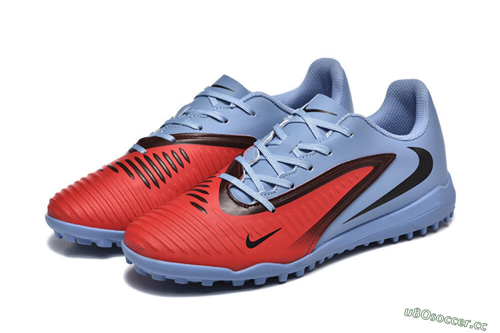 Men's Nike Phantom 6 Elite TF Artificial Turf Low-Tops Football Shoes - Red/Blue/Black 5