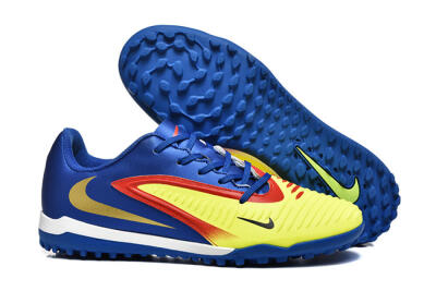 Men's Nike Phantom 6 Elite TF Artificial Turf Low-Tops Football Shoes - Yellow/Red/Blue