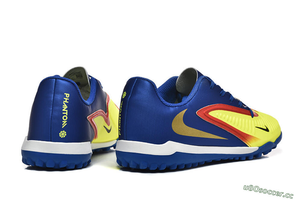Men's Nike Phantom 6 Elite TF Artificial Turf Low-Tops Football Shoes - Yellow/Red/Blue 9