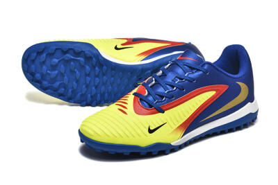 Men's Nike Phantom 6 Elite TF Artificial Turf Low-Tops Football Shoes - Yellow/Red/Blue