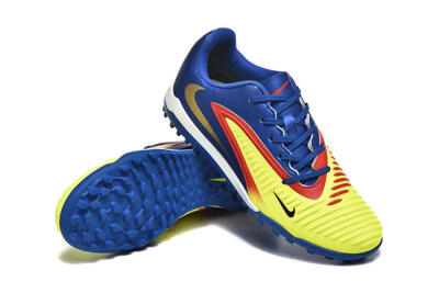 Men's Nike Phantom 6 Elite TF Artificial Turf Low-Tops Football Shoes - Yellow/Red/Blue