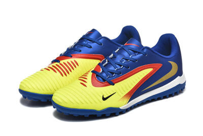 Men's Nike Phantom 6 Elite TF Artificial Turf Low-Tops Football Shoes - Yellow/Red/Blue