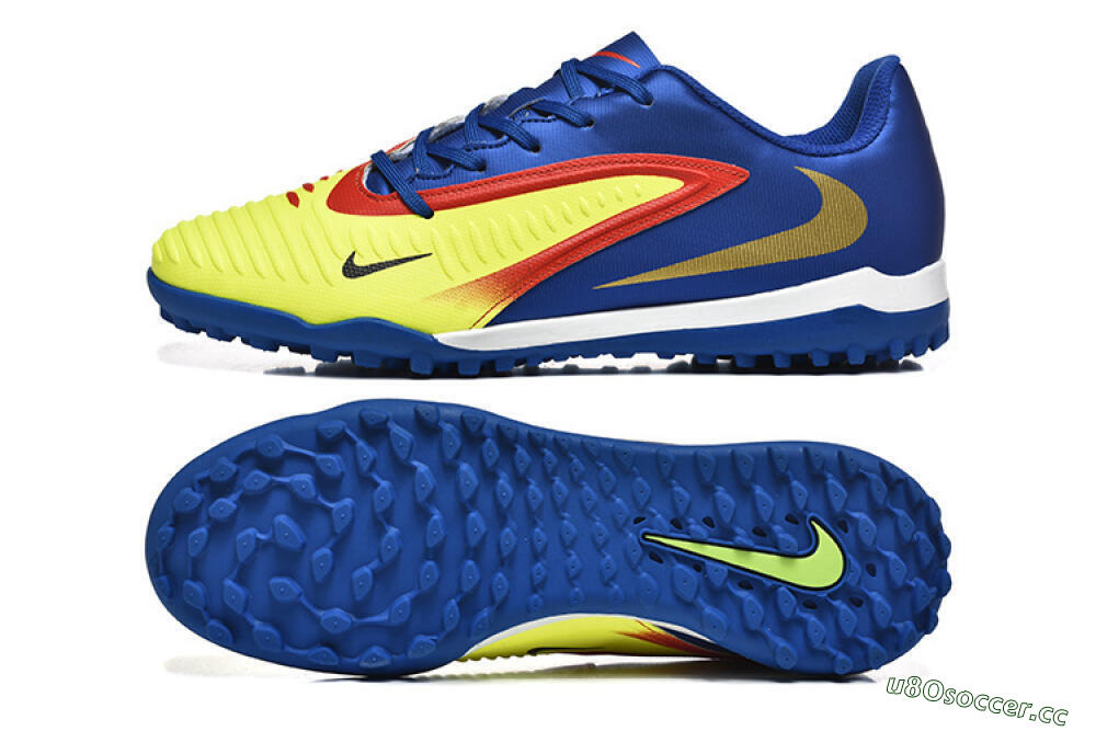 Men's Nike Phantom 6 Elite TF Artificial Turf Low-Tops Football Shoes - Yellow/Red/Blue 1