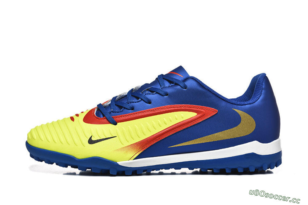 Men's Nike Phantom 6 Elite TF Artificial Turf Low-Tops Football Shoes - Yellow/Red/Blue 0