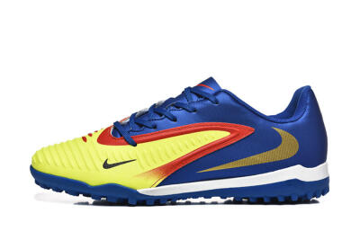 Men's Nike Phantom 6 Elite TF Artificial Turf Low-Tops Football Shoes - Yellow/Red/Blue