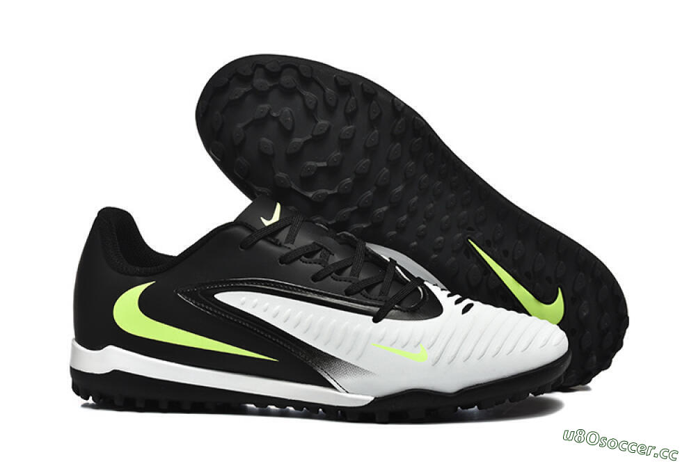 Men's Nike Phantom 6 Elite TF Artificial Turf Low-Tops Football Shoes - White/Black/Yellow 2