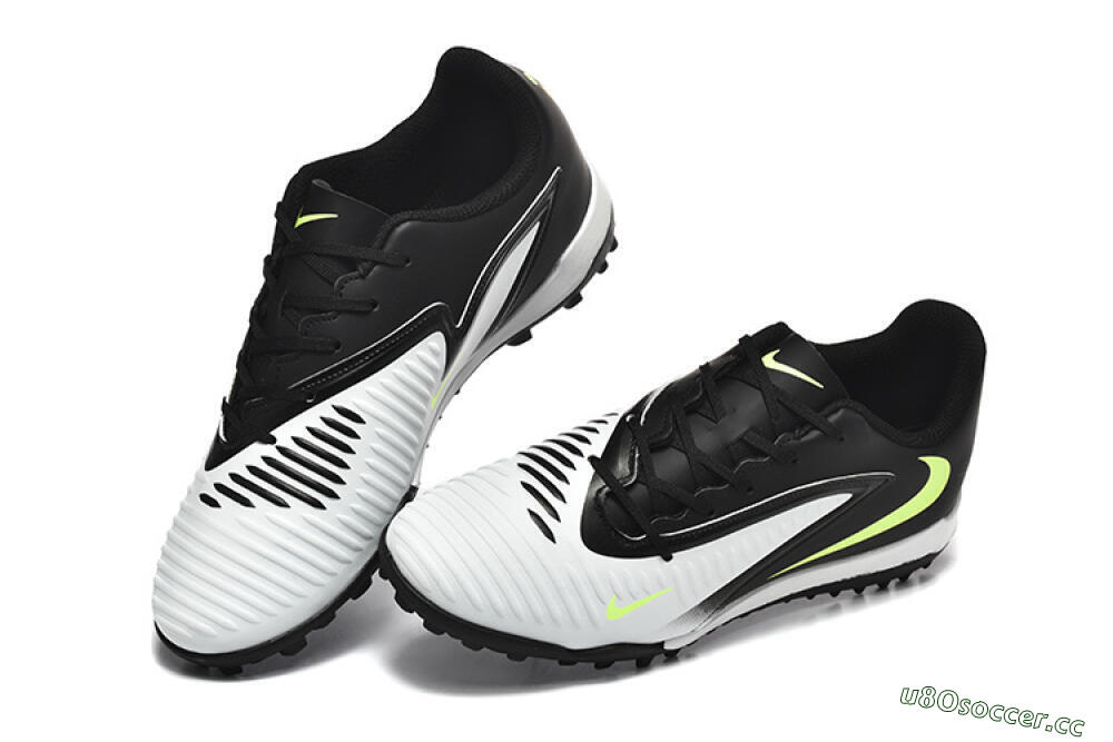 Men's Nike Phantom 6 Elite TF Artificial Turf Low-Tops Football Shoes - White/Black/Yellow 6