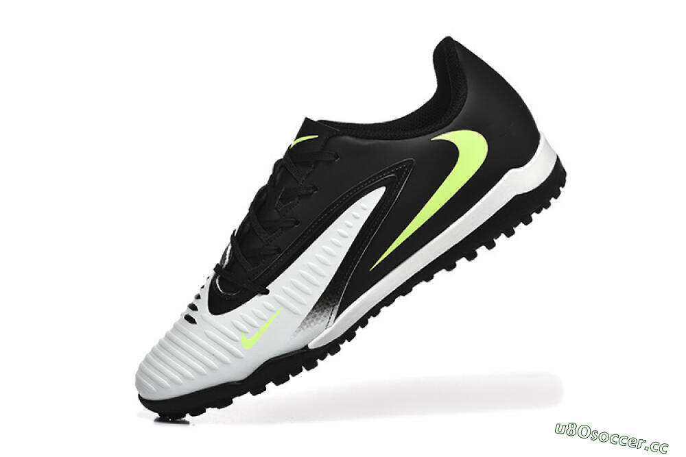 Men's Nike Phantom 6 Elite TF Artificial Turf Low-Tops Football Shoes - White/Black/Yellow 8