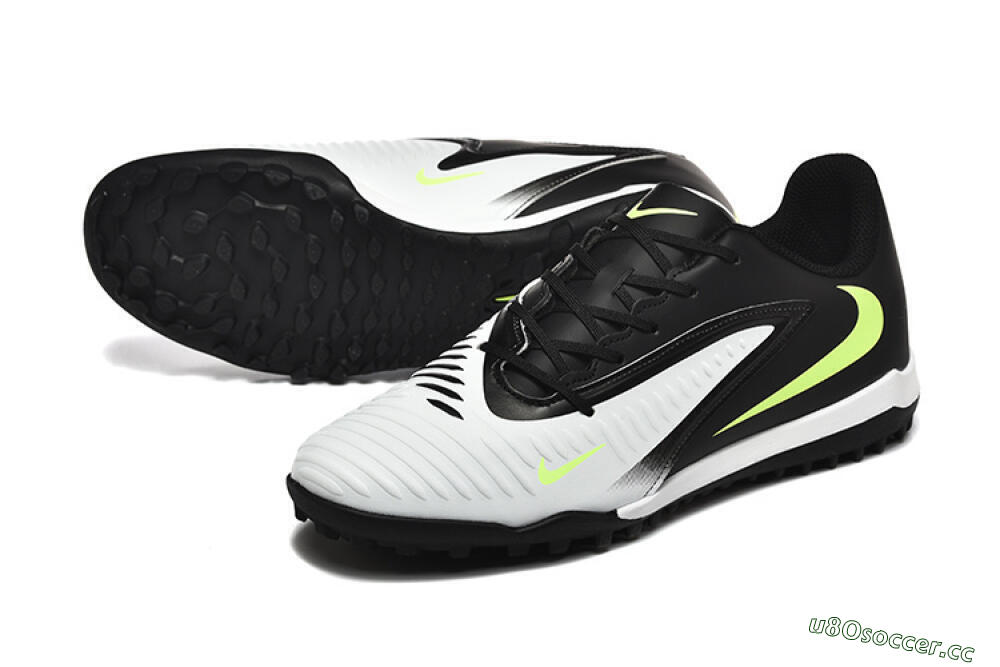 Men's Nike Phantom 6 Elite TF Artificial Turf Low-Tops Football Shoes - White/Black/Yellow 3