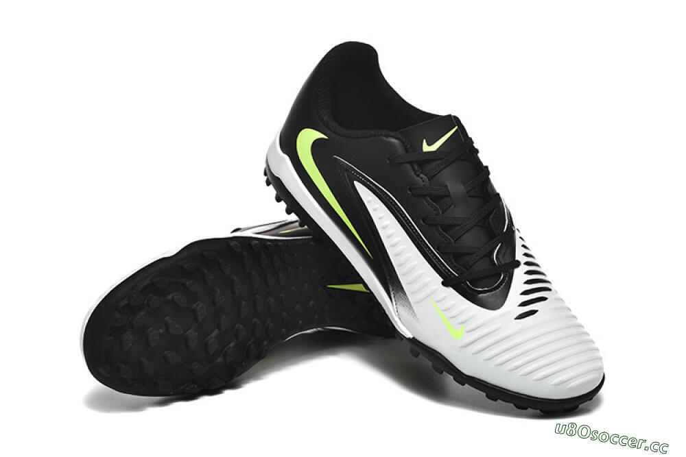 Men's Nike Phantom 6 Elite TF Artificial Turf Low-Tops Football Shoes - White/Black/Yellow 4