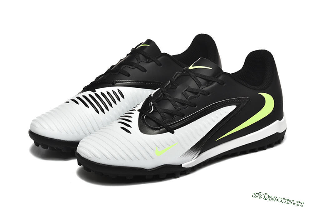 Men's Nike Phantom 6 Elite TF Artificial Turf Low-Tops Football Shoes - White/Black/Yellow 5