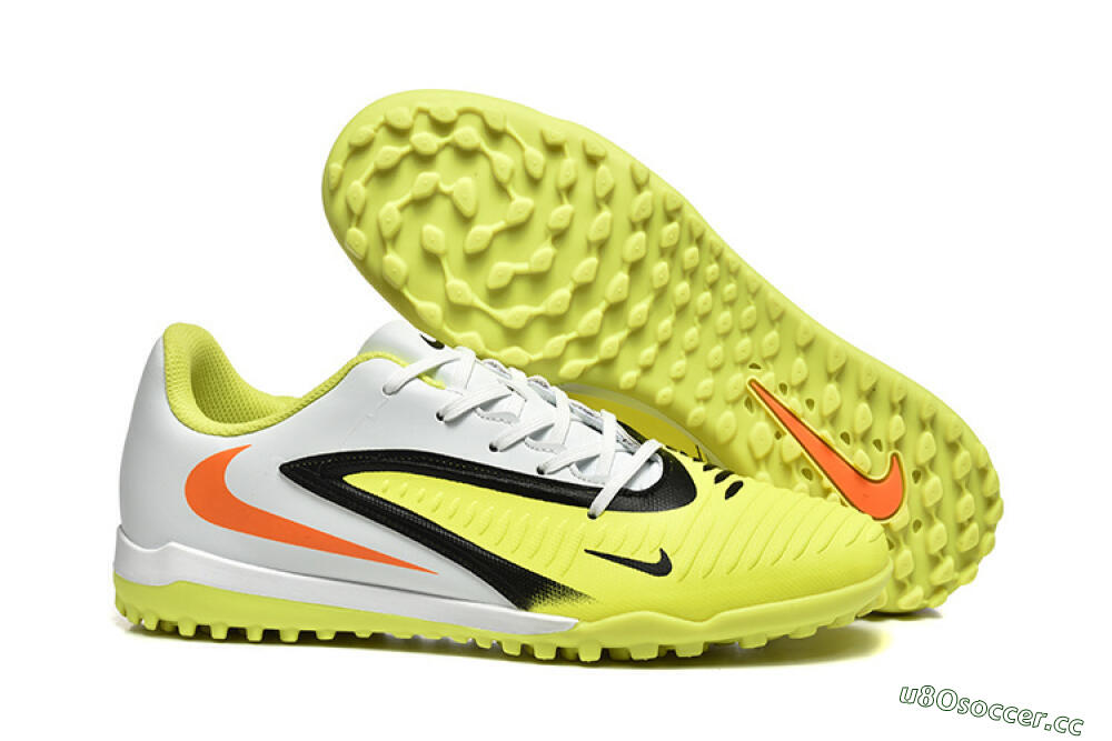 Men's Nike Phantom 6 Elite TF Artificial Turf Low-Tops Football Shoes - Yellow/White/Red 2