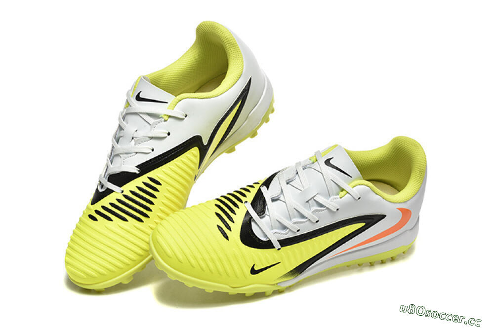 Men's Nike Phantom 6 Elite TF Artificial Turf Low-Tops Football Shoes - Yellow/White/Red 6