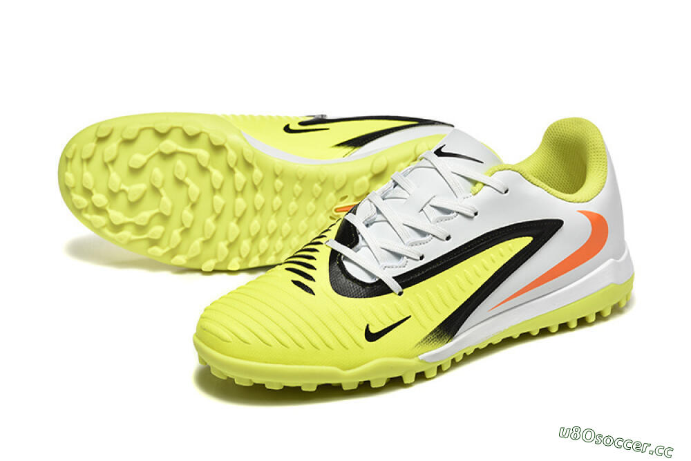 Men's Nike Phantom 6 Elite TF Artificial Turf Low-Tops Football Shoes - Yellow/White/Red 3