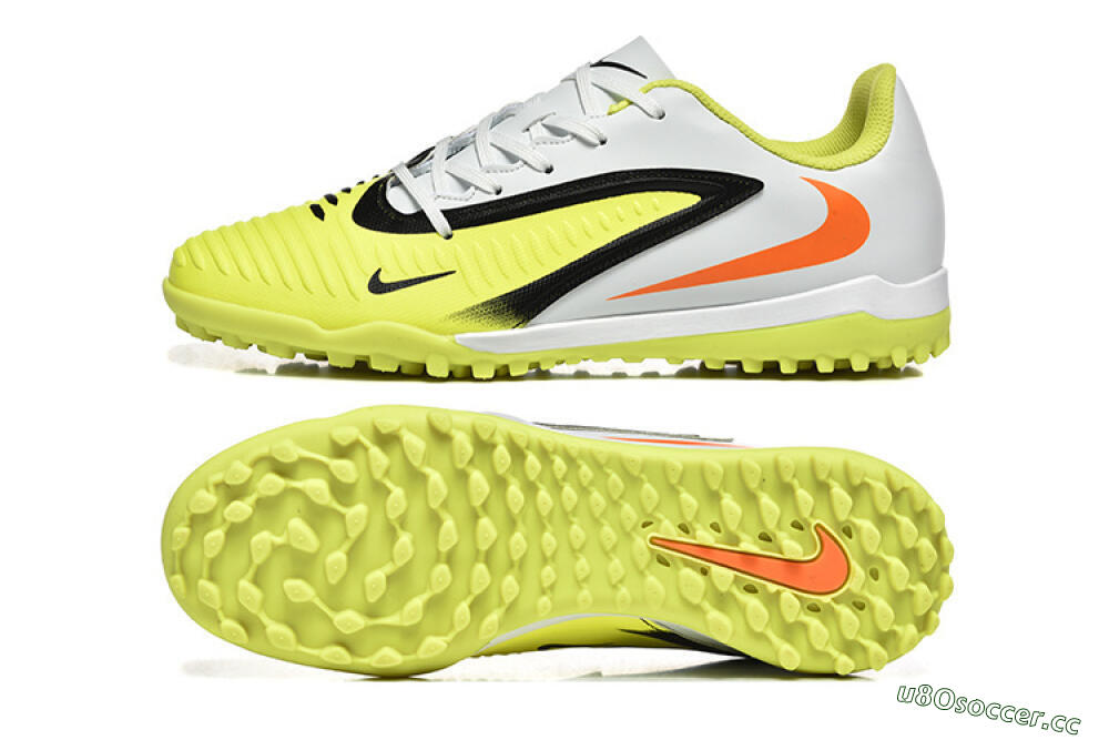 Men's Nike Phantom 6 Elite TF Artificial Turf Low-Tops Football Shoes - Yellow/White/Red 1