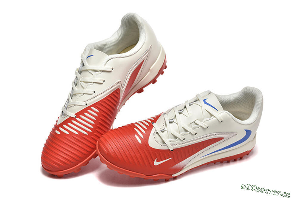Men's Nike Phantom 6 Elite TF Artificial Turf Low-Tops Football Shoes - Red/White/Blue 6