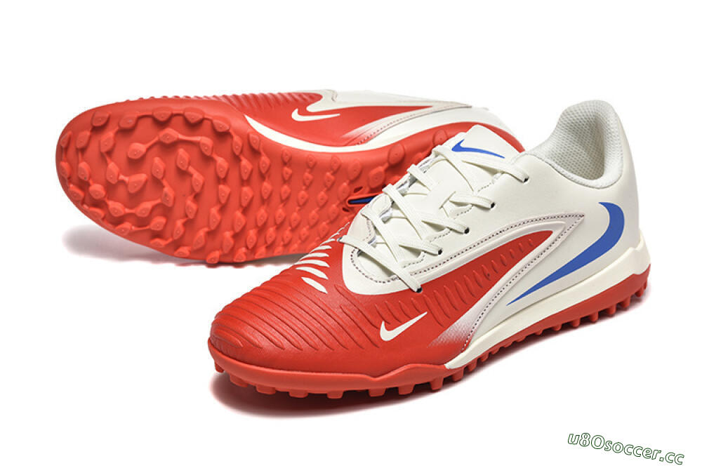 Men's Nike Phantom 6 Elite TF Artificial Turf Low-Tops Football Shoes - Red/White/Blue 3