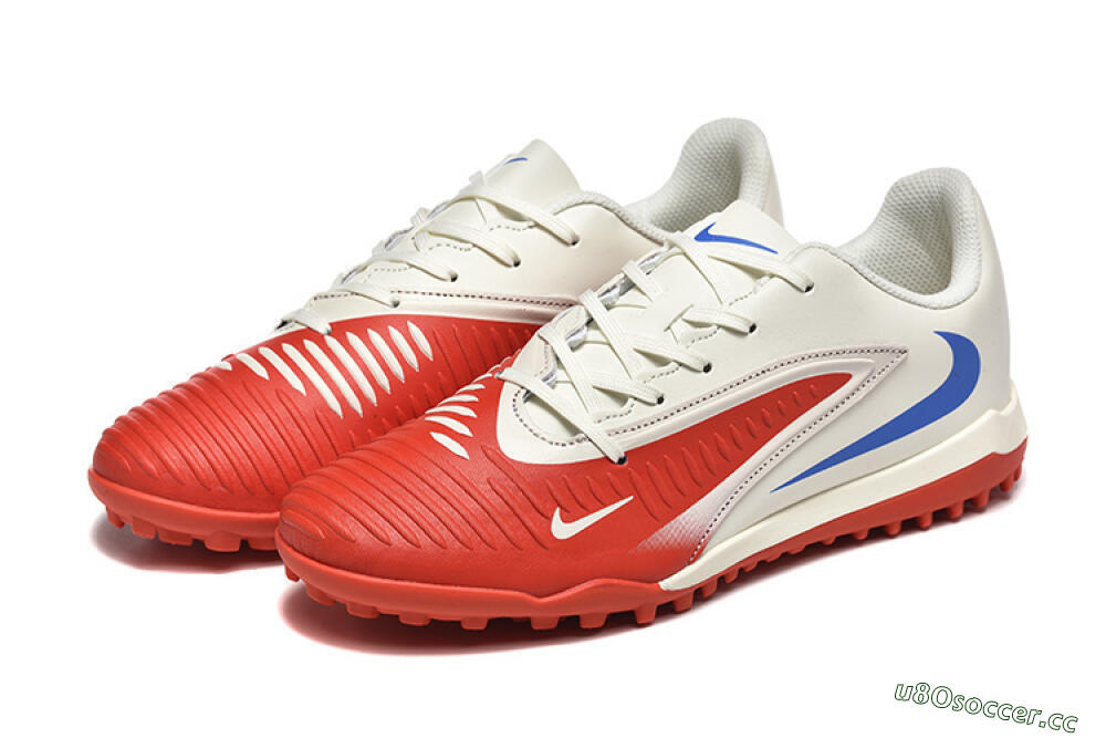 Men's Nike Phantom 6 Elite TF Artificial Turf Low-Tops Football Shoes - Red/White/Blue 5