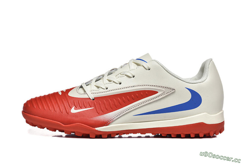 Men's Nike Phantom 6 Elite TF Artificial Turf Low-Tops Football Shoes - Red/White/Blue 0