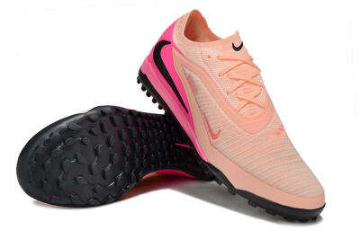 Unisex Nike Phantom 6 Elite TF Artificial Turf Low-Tops Football Shoes - Pink/Black/Red