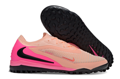Unisex Nike Phantom 6 Elite TF Artificial Turf Low-Tops Football Shoes - Pink/Black/Red