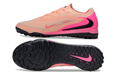 Unisex Nike Phantom 6 Elite TF Artificial Turf Low-Tops Football Shoes - Pink/Black/Red